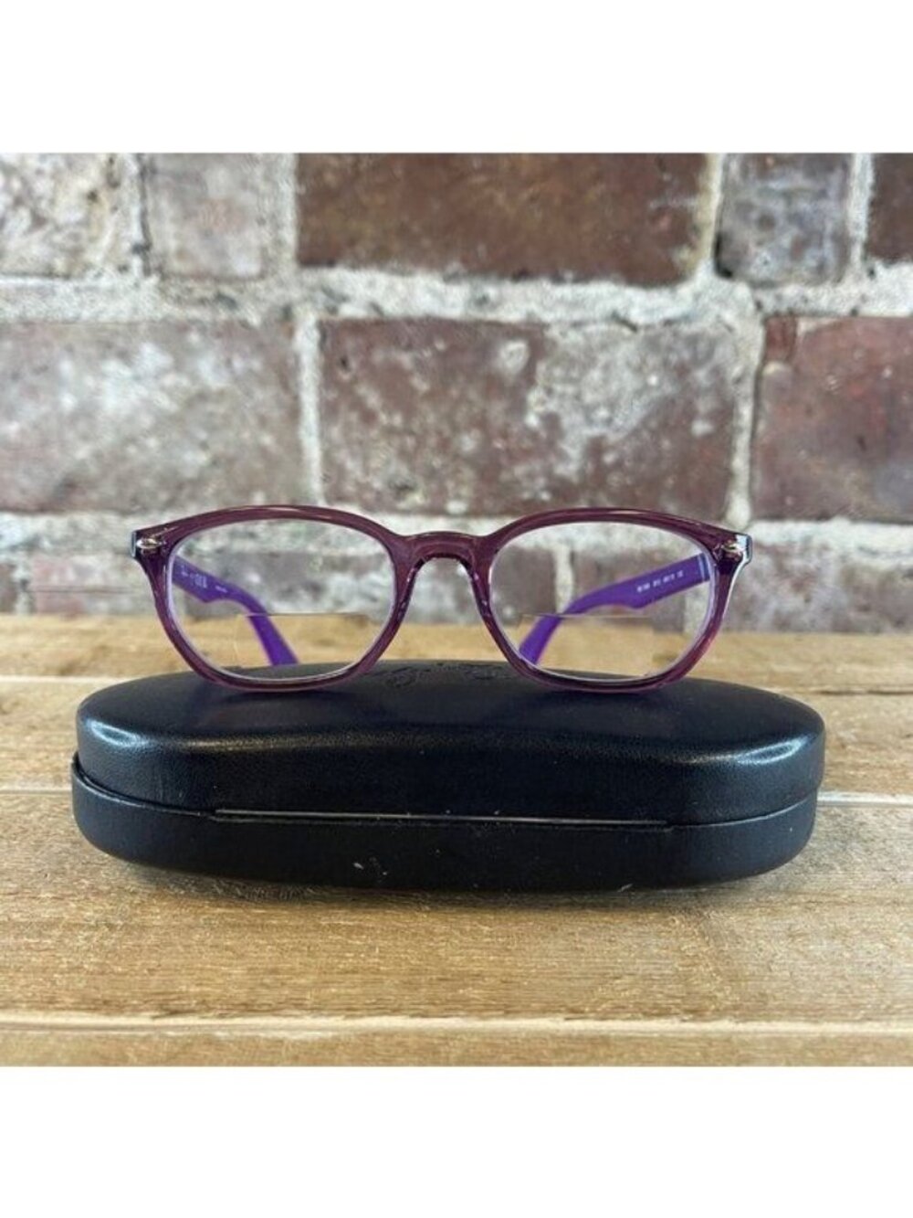 Ray-Ban Kids' Ry1599 Rectangular Eyeglass Frames In Purple w/ case